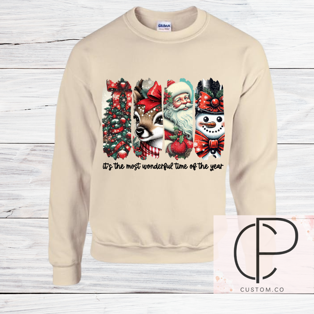 Most wonderful time of the year crewneck, christmas sweater